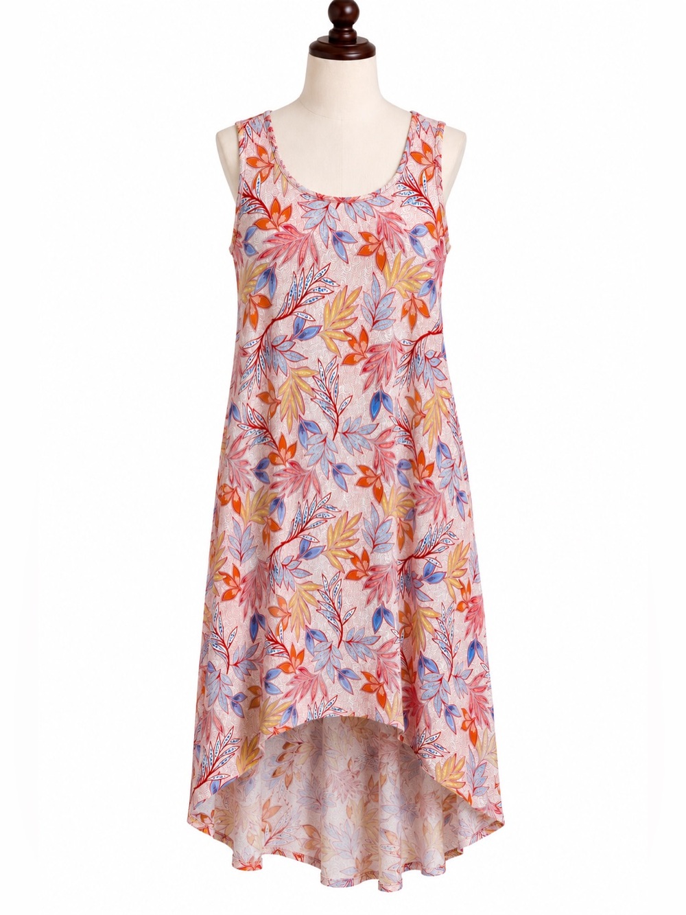 Nicole Miller Pink Floral Sleeveless High-Low Dress